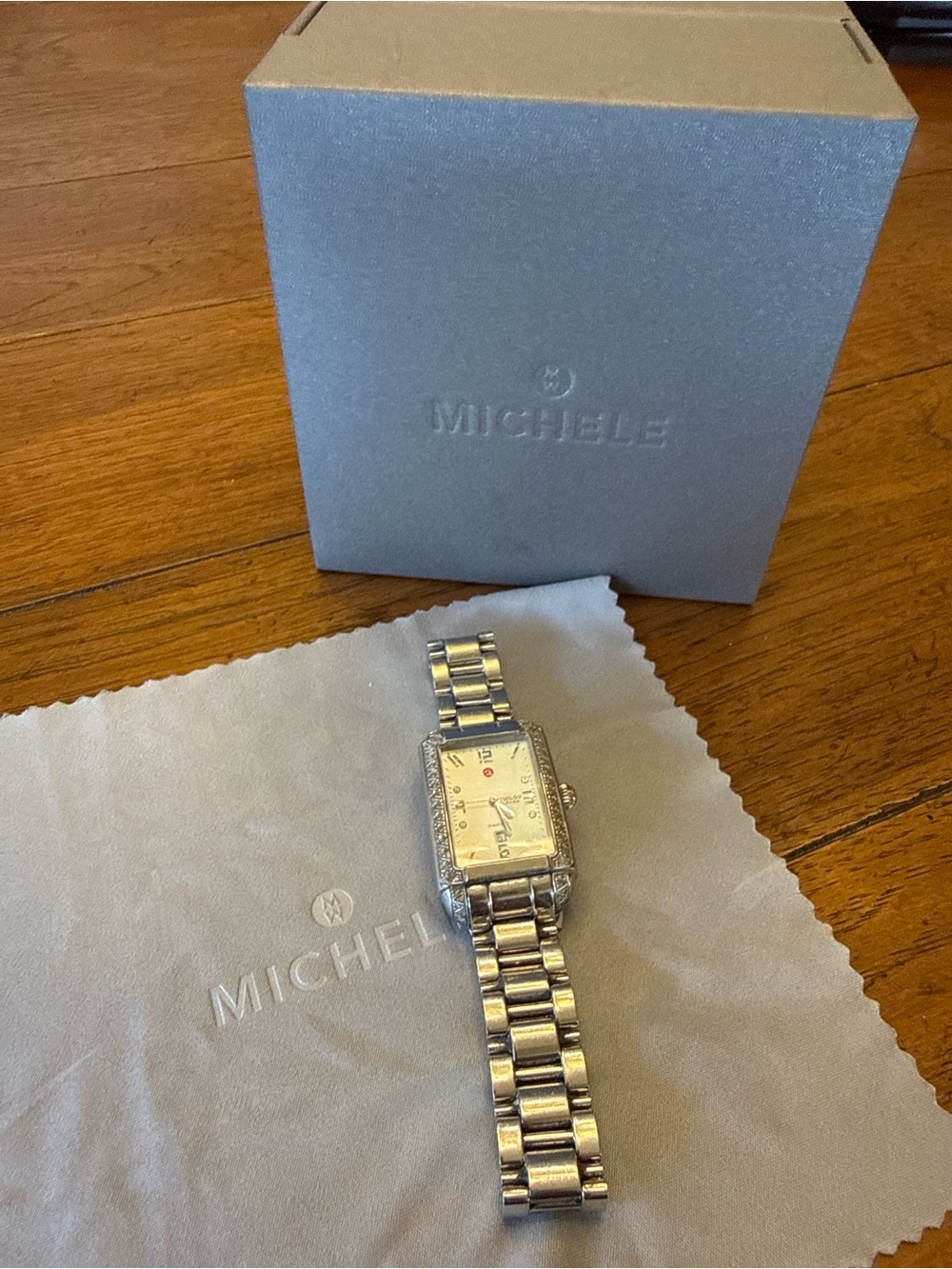 MICHELE Milou Park Diamond Watch .31 CTW 74 Diamonds + Box used- Good condition - Picture 8 of 8